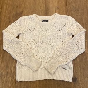Cream fisherman’s sweater from, lightly worn, very warm